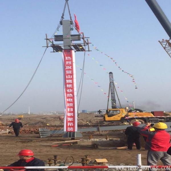 【電廠】公安縣山鷹華中熱電聯(lián)產(chǎn)項(xiàng)目4號鍋爐鋼架第一根立柱正式開始吊裝