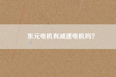 東元電機(jī)有減速電機(jī)嗎？