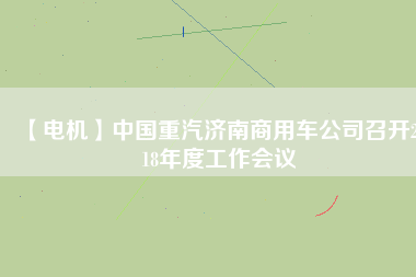 【電機(jī)】中國(guó)重汽濟(jì)南商用車公司召開(kāi)2018年度工作會(huì)議
          