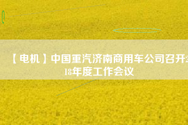 【電機(jī)】中國(guó)重汽濟(jì)南商用車公司召開(kāi)2018年度工作會(huì)議
          