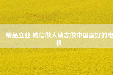 精品立業(yè) 誠信做人勵(lì)志做中國最好的電機(jī)
          