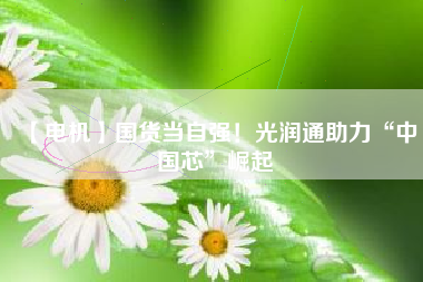 【電機(jī)】國貨當(dāng)自強(qiáng)！光潤通助力“中國芯”崛起